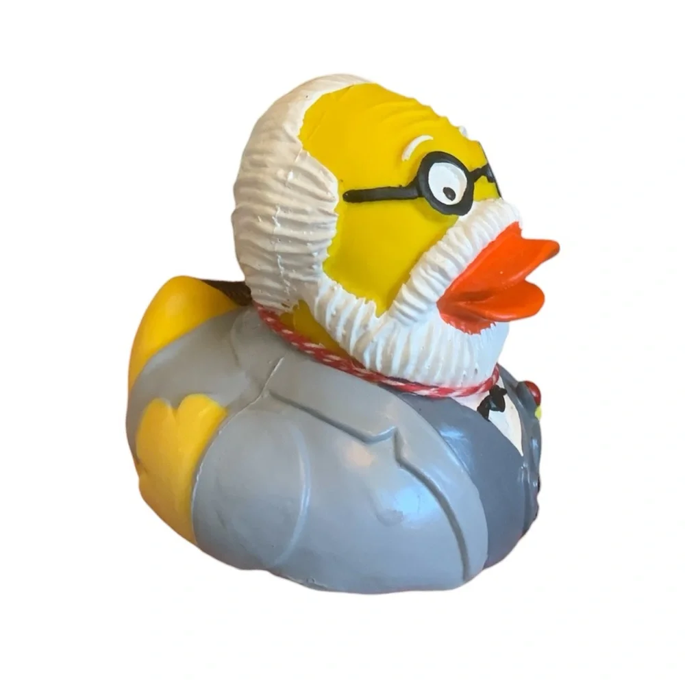 Sigmund Freud Yellow Rubber Duck with Glasses - Picture 2 of 2